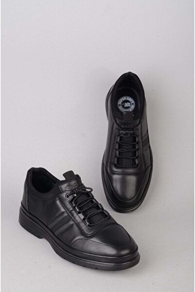 SEÇ KUNDURA Dr. Jell's 6K3121 Genuine Leather Anatomical Men's Shoes Black
