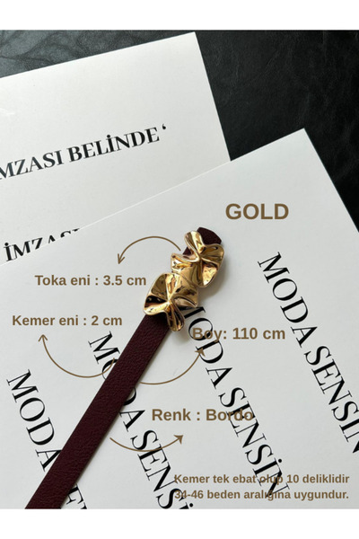 LİA KEMER Mesa Floral Patterned Gold Buckle Jacket Belt, Dress Belt, Trouser ...