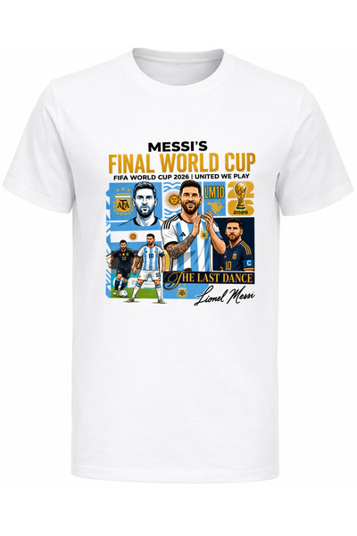 Efendioğlu Design تي شيرت مطبوع عليه The Last Dance Messi's World Cup 2026 Ar...