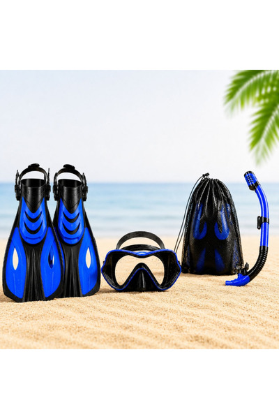 MultiZone Professional Full Diving Set Swimming Flippers Diving Goggles Snork...