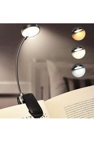 GULF GALLERY Necomi Reading Light with Clip, 12 LED Lamp, 3 Color Temperature...