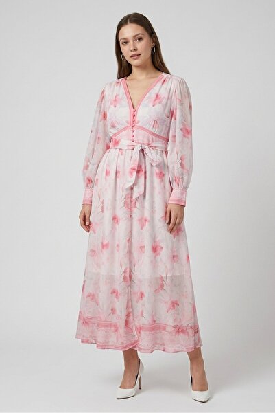 Kathy Ireland Women Floral Pattern Maxi Dress, Multicolor