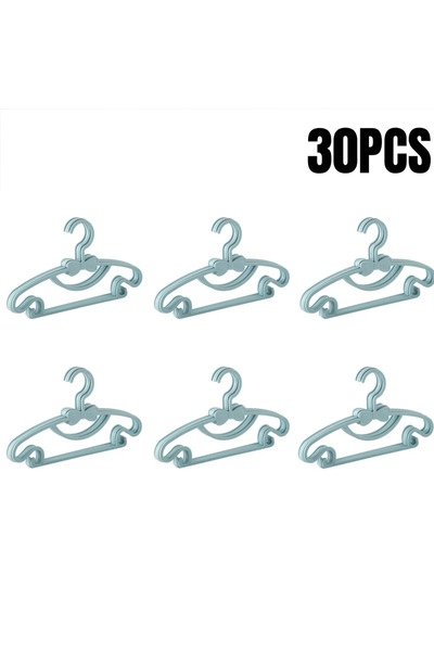 Choice18 Blue 30PCS 5-50Pcs Baby Hangers Plastic Kids Clothes Storage Hanger ...