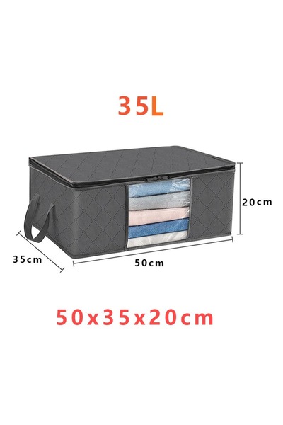 Choice7 L 1pcs 35L 1/3/6PCS Foldable Clothes Storage Bag Large Capacity Blank...