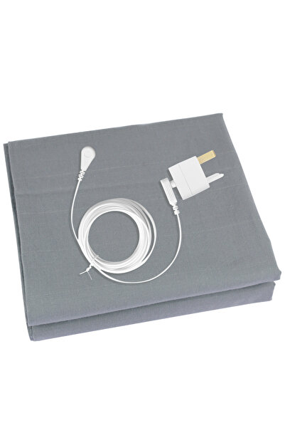 Choice8 152x203CM UK Plug Grey Grounding Mat Grounding Bed Sheet with 5% Silv...