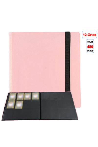 Choice11 Pink 12 Grids 1Pc Card Binder 160/360/480 Trading Card Holder Book P...