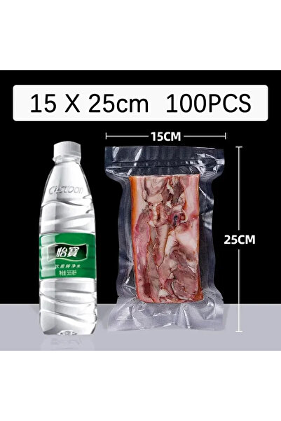 Choice6 15 X 25CM 100PCS 100 Quart Vacuum Sealer Bags for Food Saver, Seal a ...