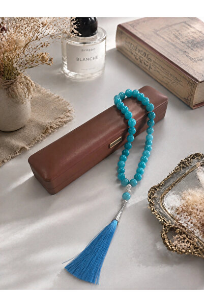 Slema Turquoise Stone Islamic Tasbih Prayer Beads, Muslim Misbaha Rosary with...