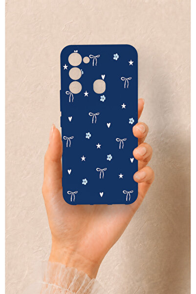 Vip Case Tecno Spark 8C Uyumlu Mini Fiyonk Desenli Silikon Kılıf