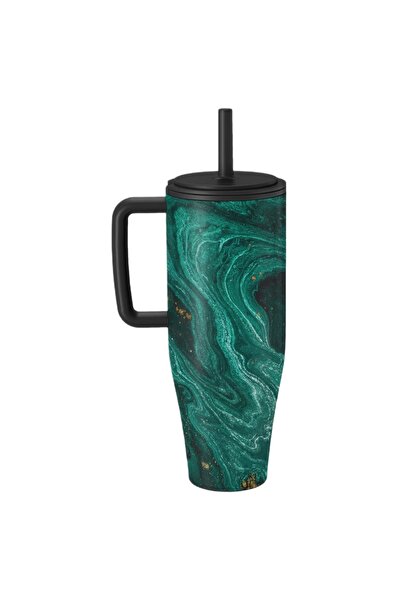 BURGA Cana Termos Emerald Pool 1.2 L cu capac anti scurgeri si pai reutilizab...