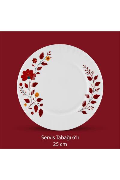 NOVVO Servis Tabağı 6'lı 25 Cm