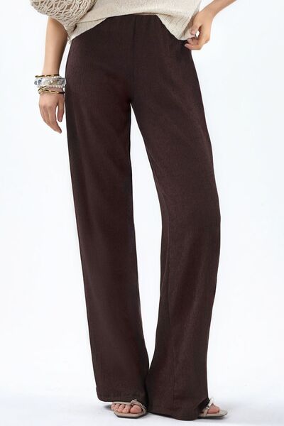 Hiccup Busem High Waist Straight Leg Crepe Trousers