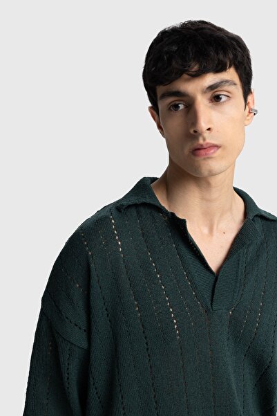 Hiccup GIESTO Tricou polo bărbătesc din bumbac, texturat