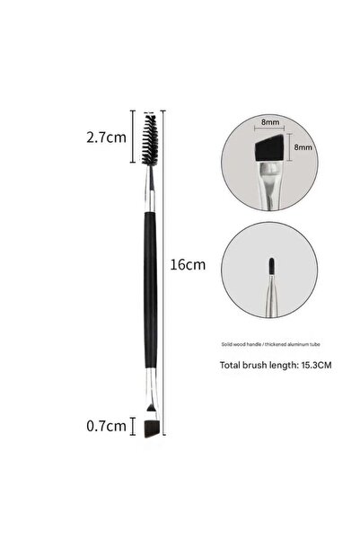Choice3 Black 1Pcs Soft Eyebrow Brush Eyelash Brush 2 in 1 Professional Conto...