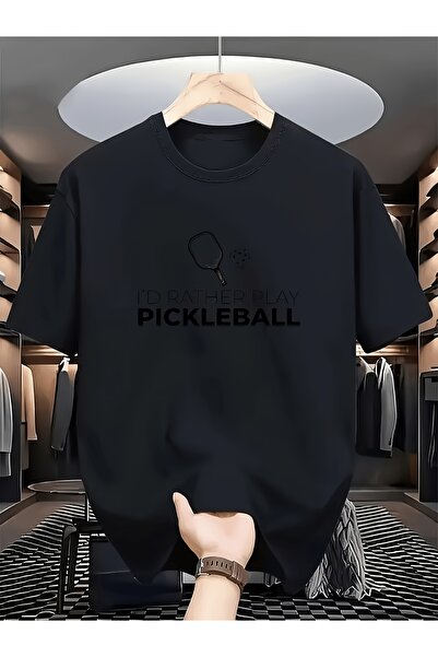 NOURAM تي شيرت رجالي بطبعة "I'd Rather Play Pickleball" - تي شيرت بأكمام قصير...