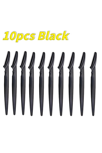 Choice 10pcs black 5/10Pcs Eyebrow Razor For Women, Multipurpose Exfoliating ...