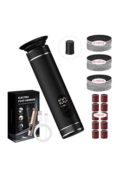 Choice black Upgraded Electric Foot Callus Remover, 2 in 1 Manicure & Pedicur...