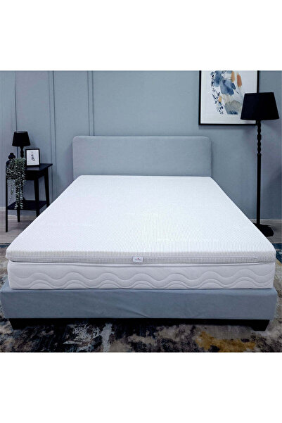 BEST SLEEP Topper Saltea Argentum, 4+4 memory, dimensiune 160x200cm husa deta...