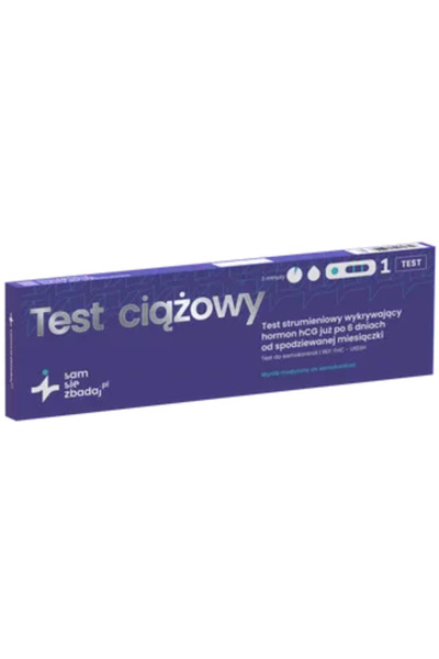 NO BRAND Sam Się Zbadaj Test de sarcină tip jet 1 bucată