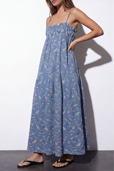 Quzu 26Yelb02044 Indigo Dress