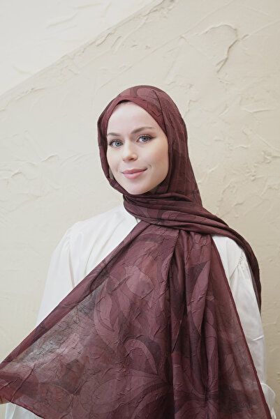 efdal şal eşarp Parla Pattern Organic Cotton Shawl