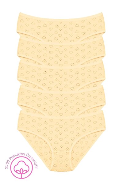 Newlilla 020 Heart-Shaped 100% Cotton 5-Piece Children's Underwear Pack