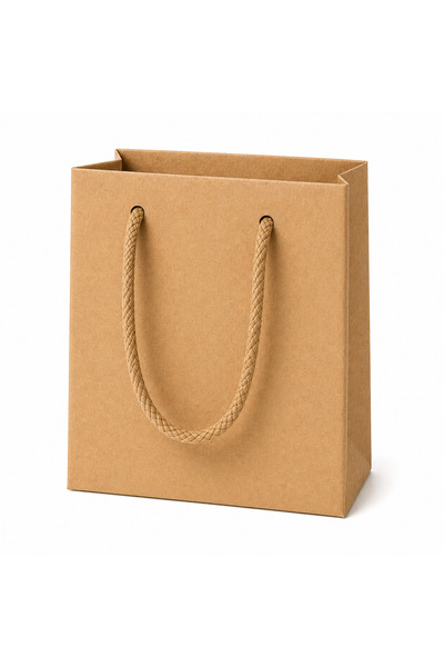 eğlencemarketi İpli Kraft Karton Çanta 11x11x5 cm Hediye Çantası Renk Seçenek...