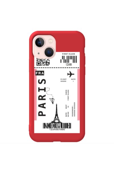 Other Apple iPhone 13 Paris FRA Red Colored Silicone TPU Θήκη