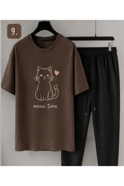 ZEMLİYA Sara Unisex Oversize Shorts Set Short Sleeve T-Shirt Comfortable Fit ...