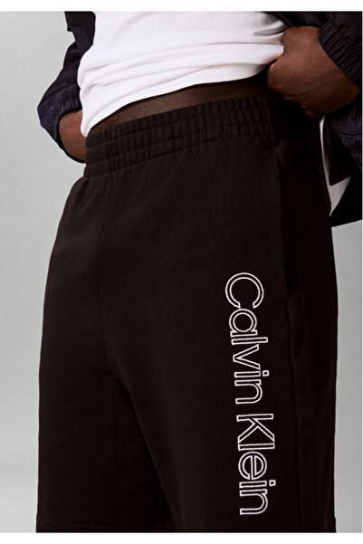 Calvin Klein شورت مطبوع عليه شعار أسود