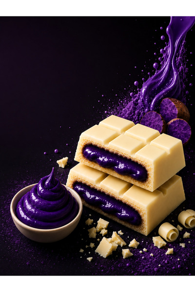 Tokoo UBE - 75g*20ad. Ube kreması dolgulu Beyaz çikolata