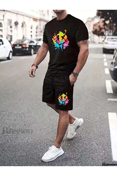 ZEMLİYA Sara Unisex Oversize Shorts Set Short Sleeve T-Shirt Comfortable Fit ...