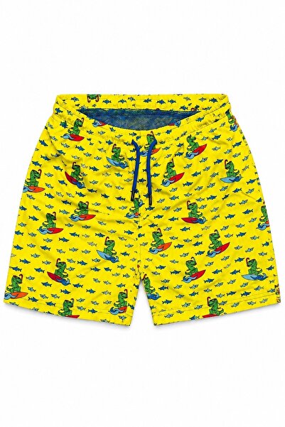 Mnk Baby&Kids Boy's Patterned Swim Shorts Pool Swimsuit M00835 Yellow