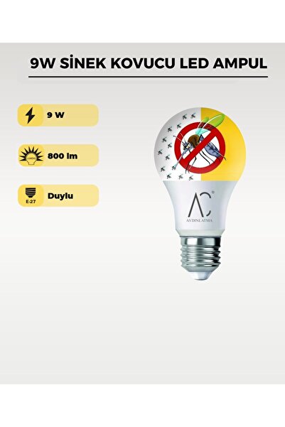 Empressco Sivrisinek Kovucu 9W LED Ampul E27 | Sinek Önleyici - Fiyatı, Yorum...