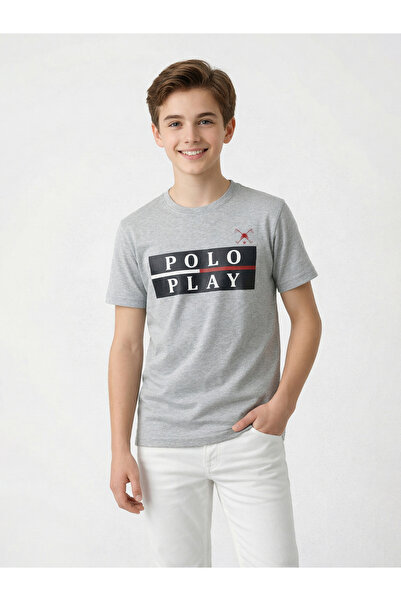 Polo Play By Styli تي شيرت برسومات وشعارات للفتيان المراهقين
