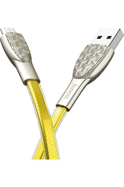 hoco. Hoco U52 Bright 1.2μ Επίπεδο Καλώδιο USB 2.0 σε micro USB Χρυσό (HC-U52...