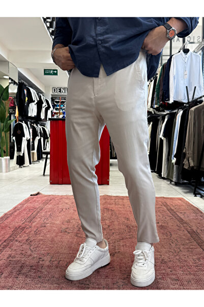 BYBASICMAN Bež likra obične pantalone BY-5058
