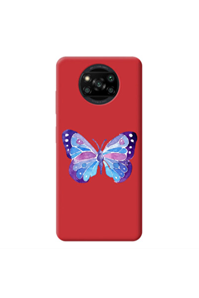 Other Xiaomi Poco X3 /X3 Pro Big Butterfly Red Colored Silicone TPU Θήκη