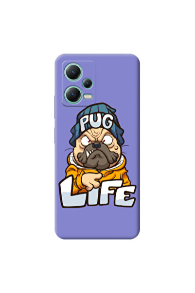 Other Xiaomi Redmi Note 12 Pro 5G Pug Life 2 Purple Colored Silicone TPU Θήκη