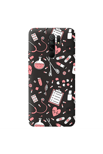 Other Xiaomi Redmi 9 Laboratory Black Colored Silicone TPU Θήκη