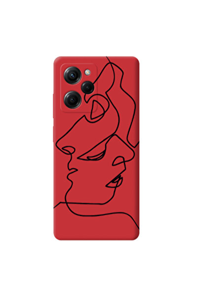Other Xiaomi Poco X5 Pro intertwined Red Colored Silicone TPU Θήκη