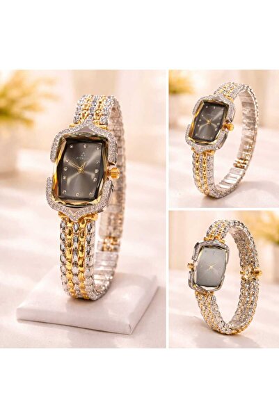 FITRON Luxury Women’s Crystal Bracelet Watch Elegant Gold Silver Design