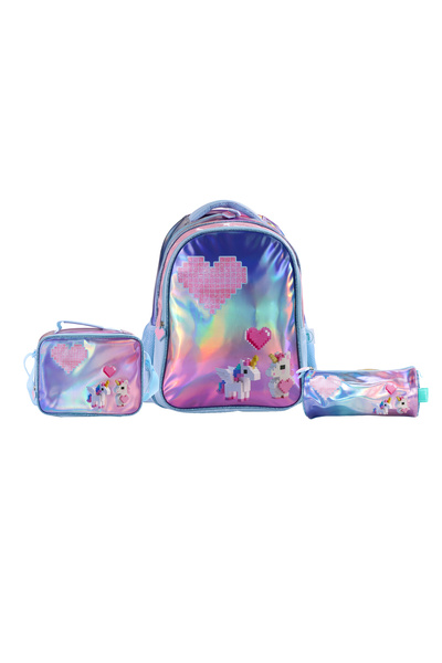 STAR BABiES MOON Unicorn Backpack Set for Girls 3 in 1 – 16 Inch Premium Kids...