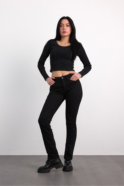 Vigoss Jeans 22985-73599 Women's Straight Fit High Rise Denim Pants 22985-73599