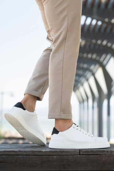 PANORAMA Men's Genuine Leather Eva Sole Sneaker