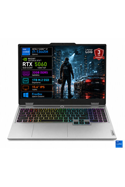 LENOVO Loq 15IRX10 83JE01BETR-02 I7-13645HX 32GB 1tb SSD RTX5060 8gb Tgp 100W...