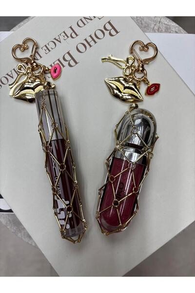 liya butik Lip Gloss Charm Pembe