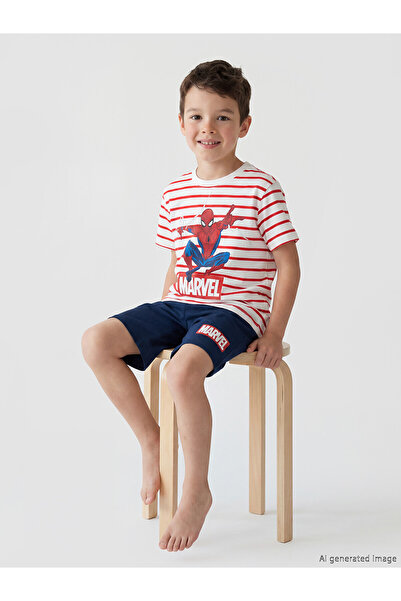 LC Waikiki Peak New Season Spider-Man Printed Boys' Pajama Top