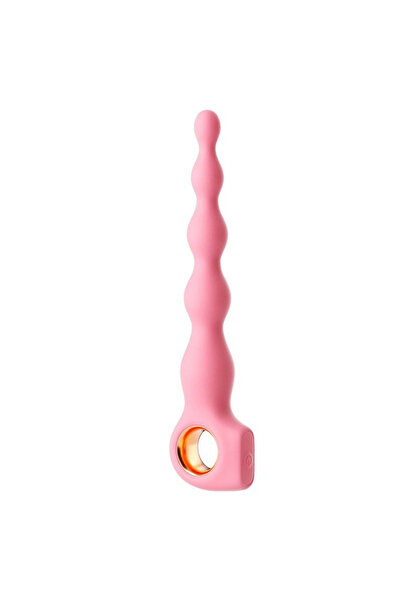 Byzon Şarjlı Boncuk Tasarımlı Anal Vibratör | 10 Titreşim Modu | USB Şarjlı | Su Geçirmez | Pembe
