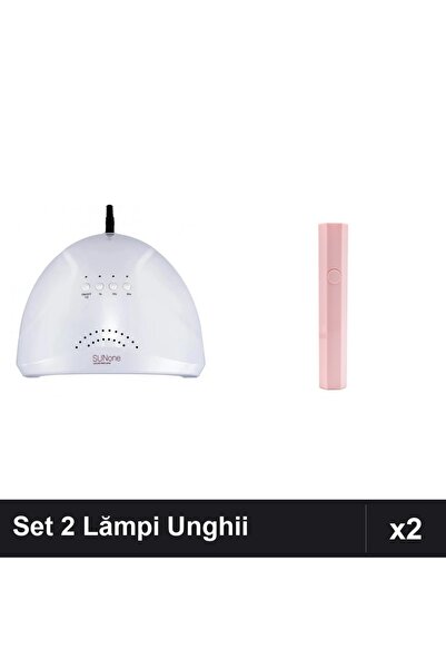 NAİLS Set 2 Lămpi UV/LED: SUN ONE 48W + Lanternă Hexagonală Roz pentru Uscare...